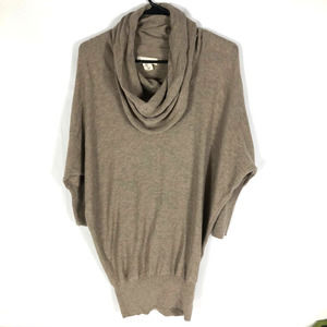 If It Were Me Shirt Wool Blend Bat Wing Womens Small Brown Cowl Neck Top